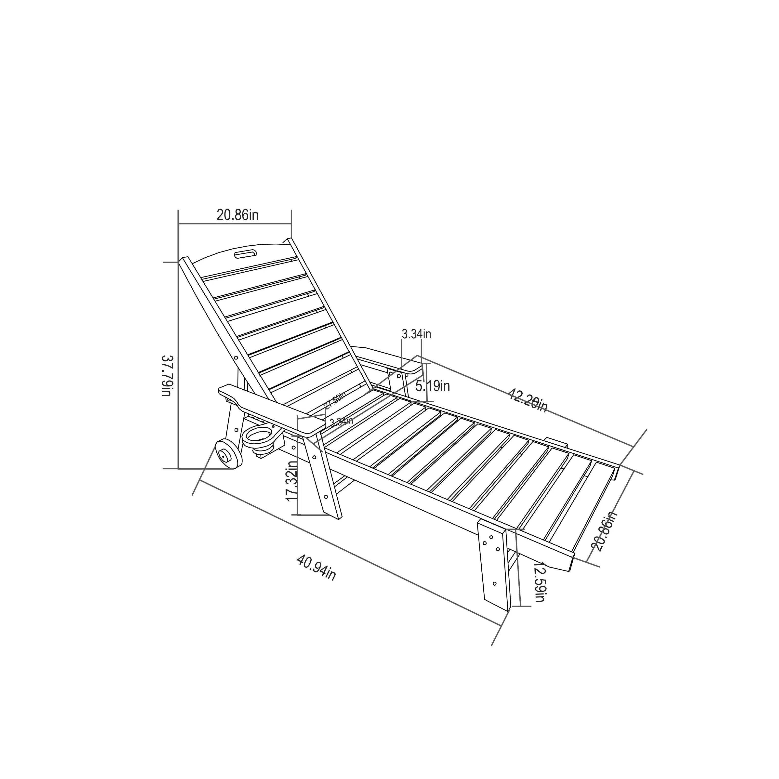 Lounge Chair Outdoor with Wood Texture