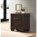 Copper Dark Cocoa 2-Drawer Rectangular Nightstand