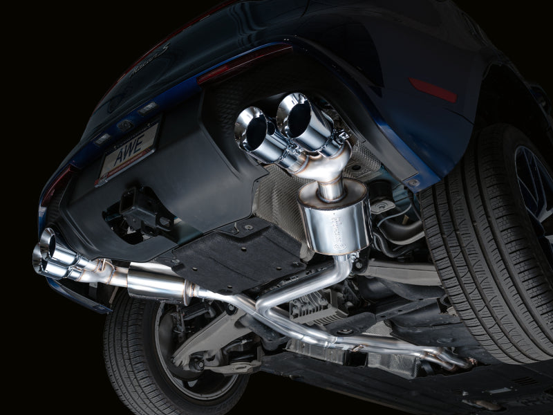 AWE Tuning 19-21 Porsche Macan 3.0T/2.9TT Touring Edition Catback Exhaust w/ Chrome Silver Tips 3015-42951