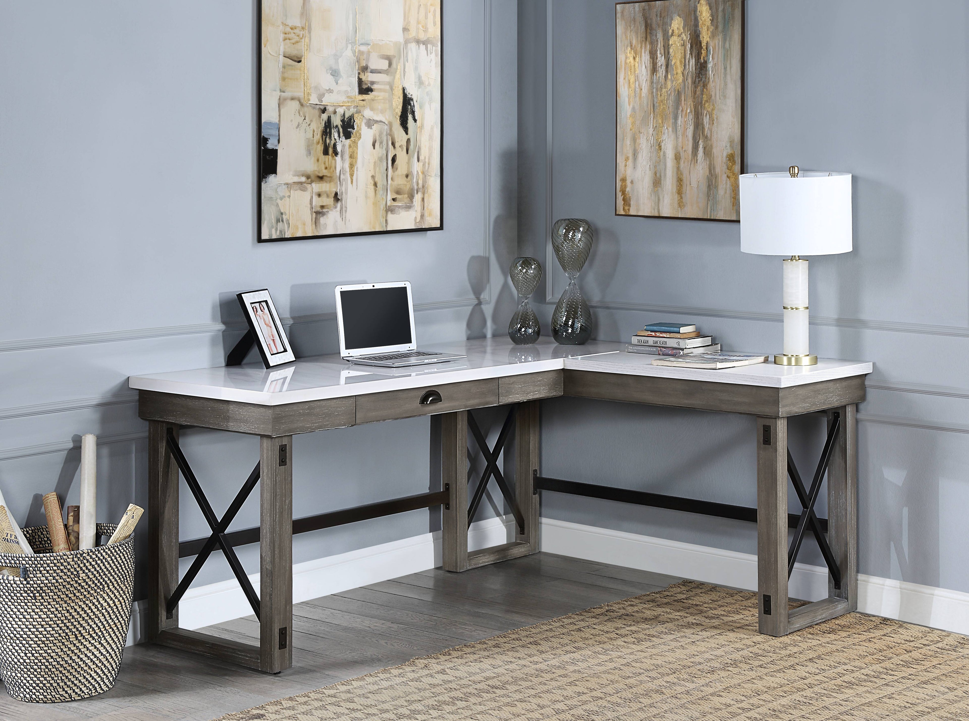 Talmar Marble Top Weathered Desk