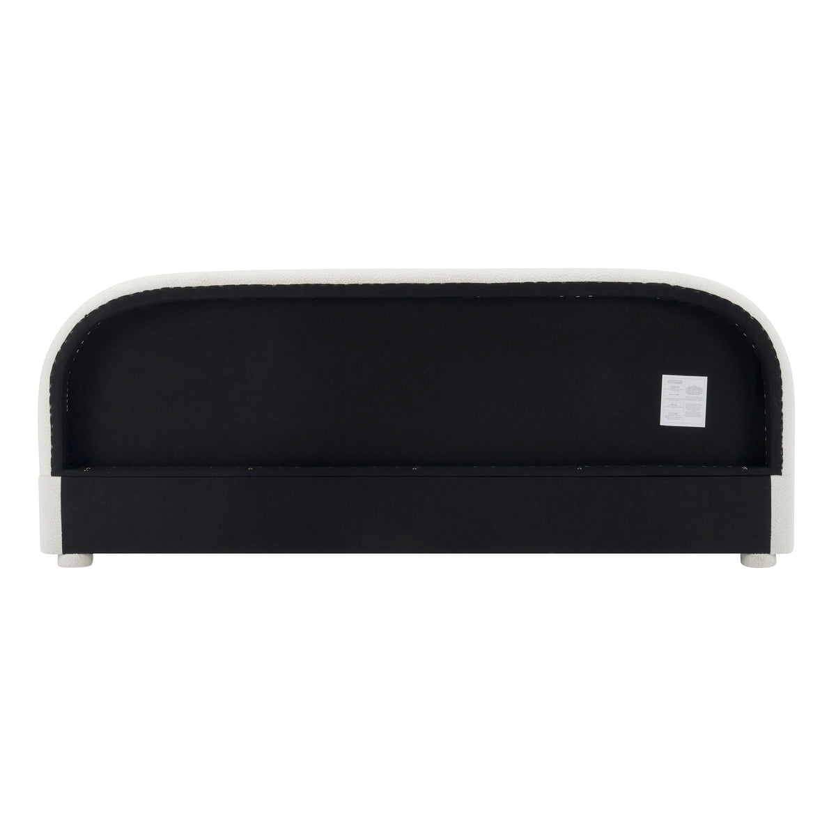 Cream Style Fabric Upholstered King Bed