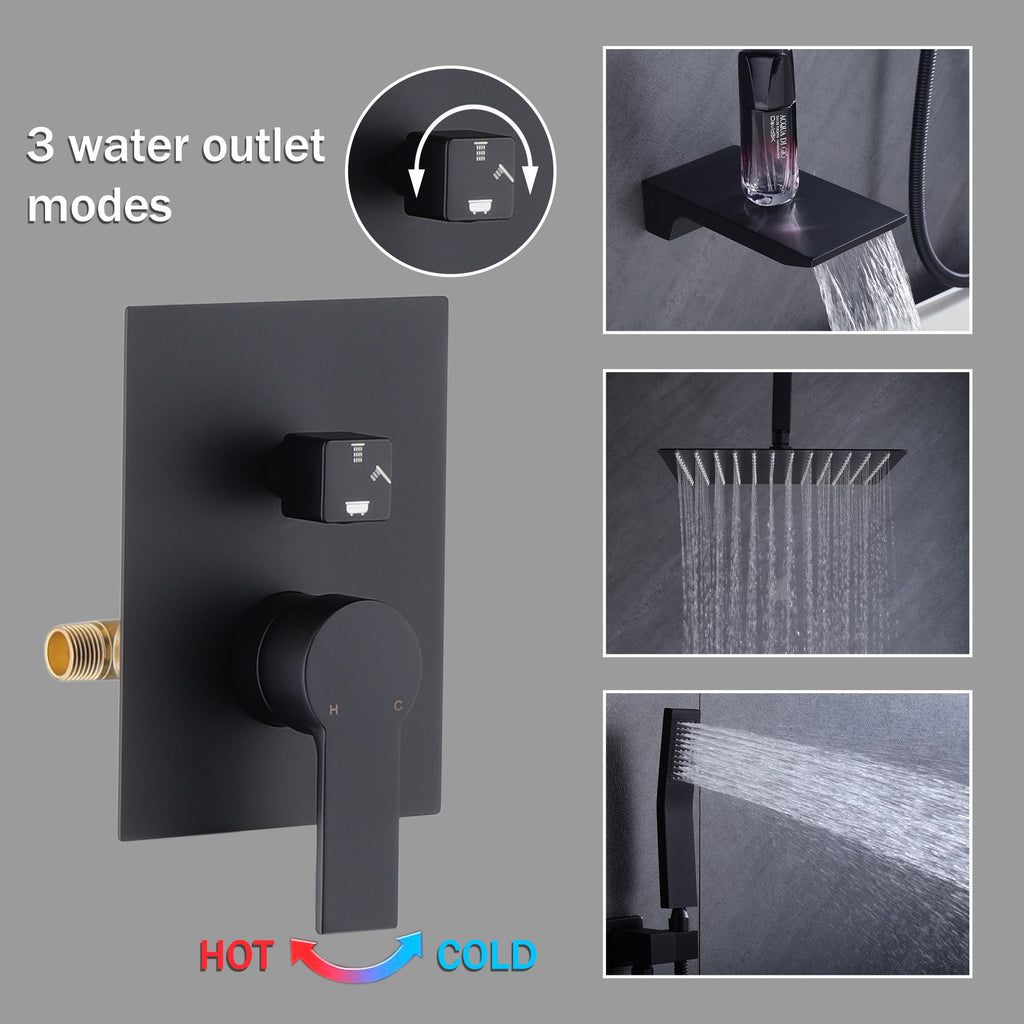 12 Inch Rainfall Shower Faucet Set