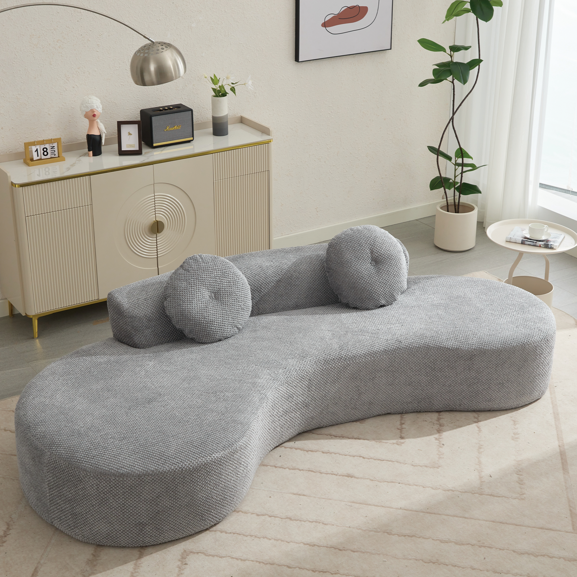 105.5'' Curved Sofa - Modern Minimalist Sofa