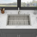 30" Drop-in Kitchen Sink with Pull-out Faucet and Soap Dispenser