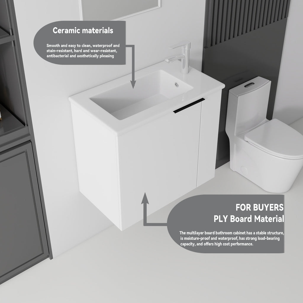 22" Floating Bathroom Vanity Combo