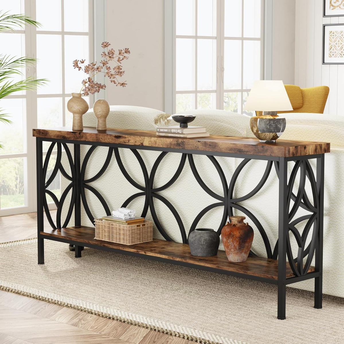 70.9 Inches Extra Long Industrial Console Table