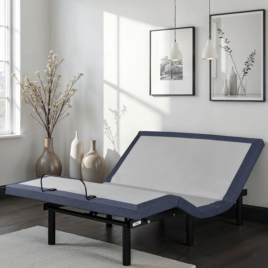 Full Adjustable Bed Base with Three Vibration Modes and Head and Foot Position Adjustments