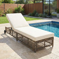 TREXM Outdoor Lounge Chair, Patio Chaise Lounge