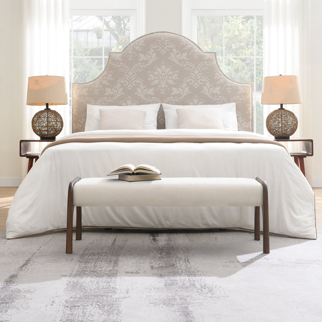 50.25 Inch Upholstered Long Bench