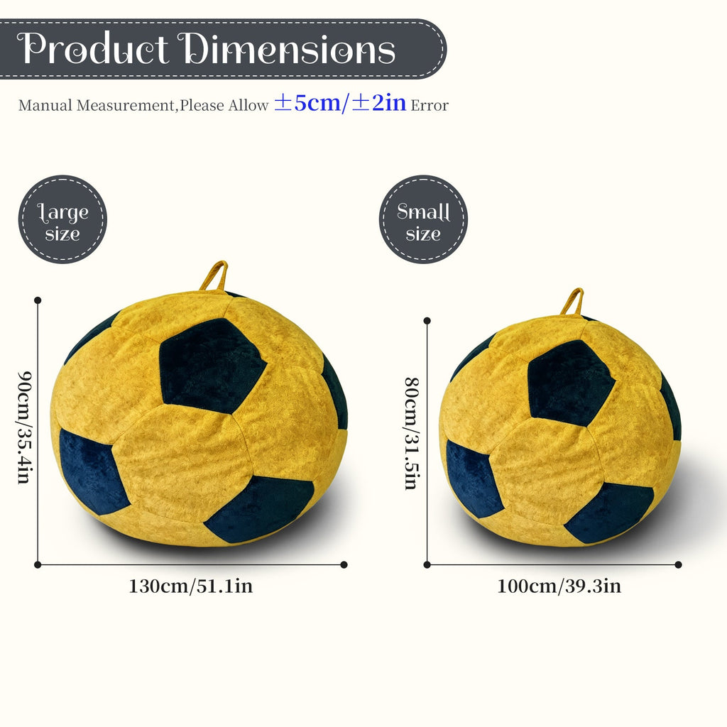 Small Soccer-Shaped Bean Bag Chair