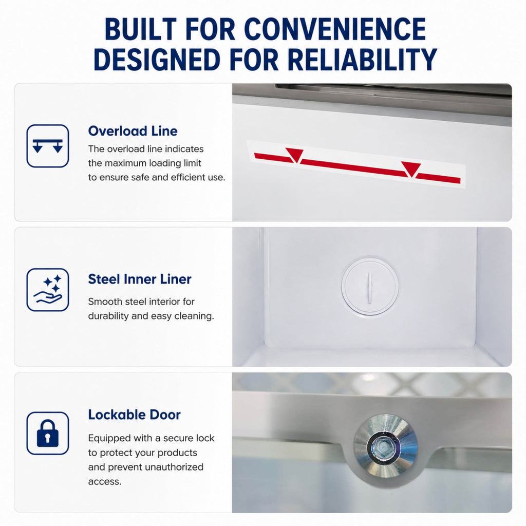 7.0 Cu.Ft Commercial Display Chest Freezer
