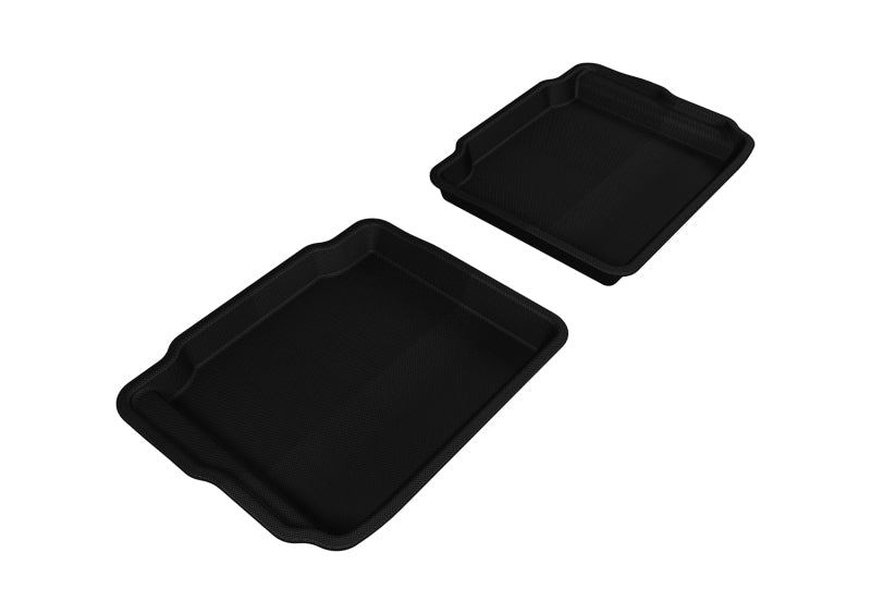 3D MAXpider 2010-2019 Ford Taurus Kagu 2nd Row Floormats - Black L1FR01821509