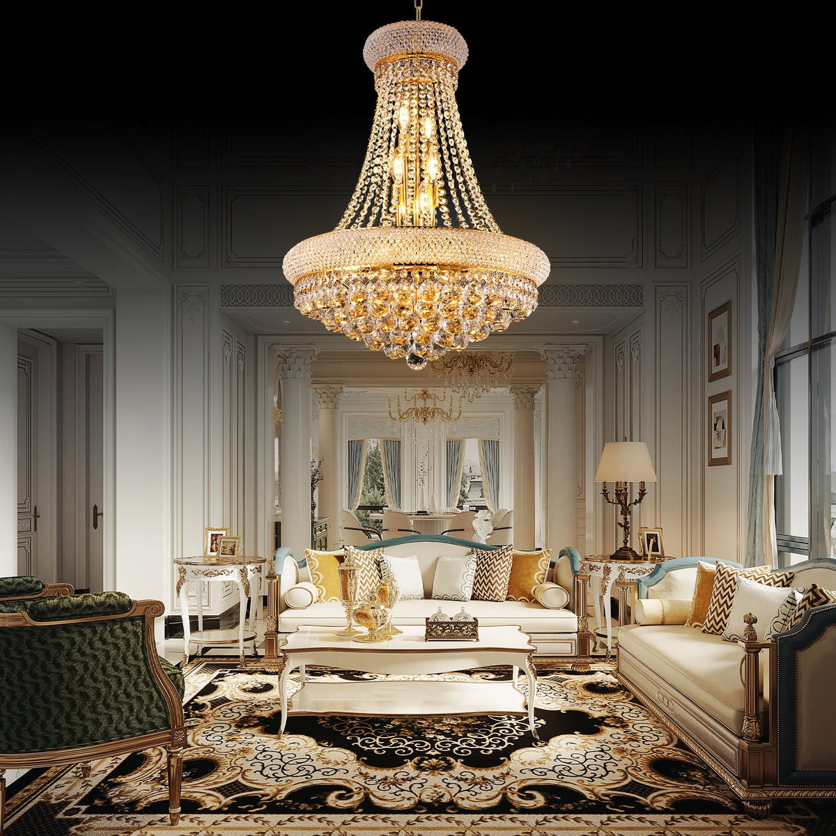 22-Inch Crystal Chandelier