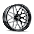 Cali Off-Road 9115 Invader 24x14 / 8x165.1 BP / -76mm Offset / 125.2mm Hub Gloss Black Milled Wheel 9115-24481BM