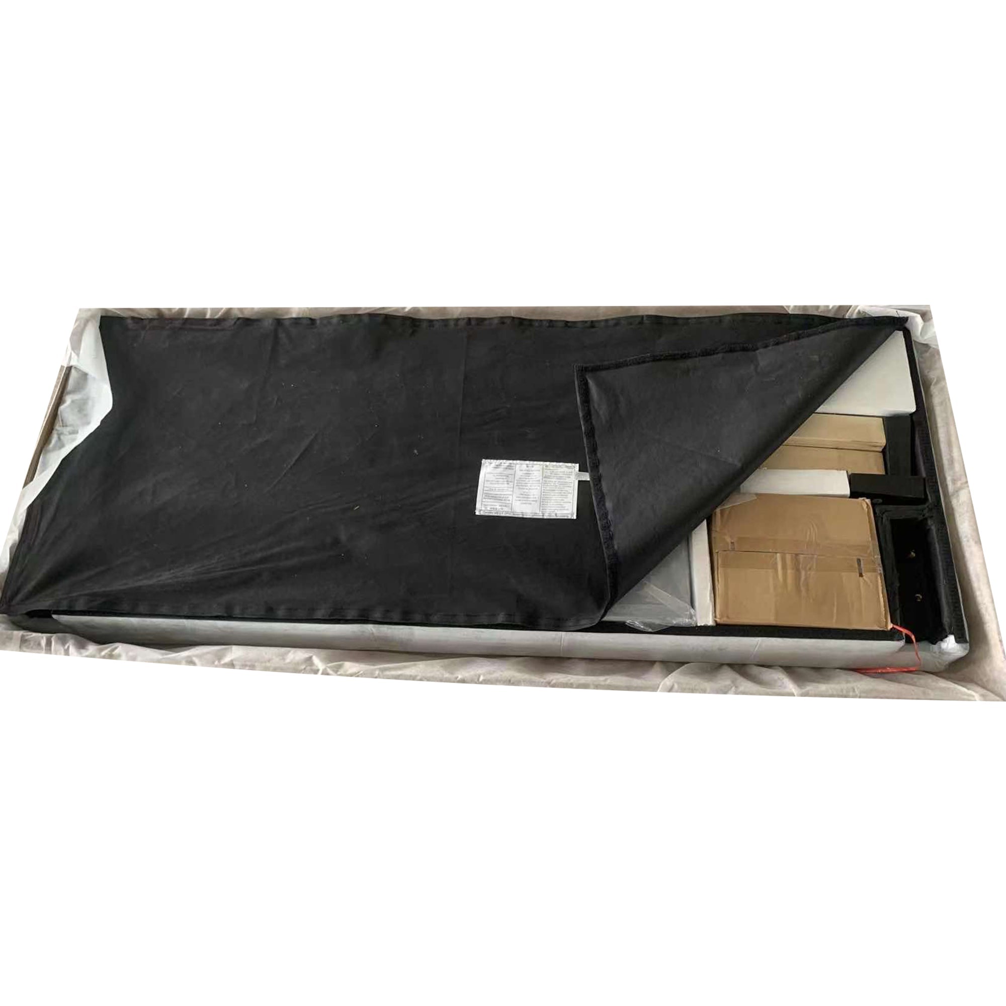 King Size Upholstered Platform Bed Frame with Button Tufted