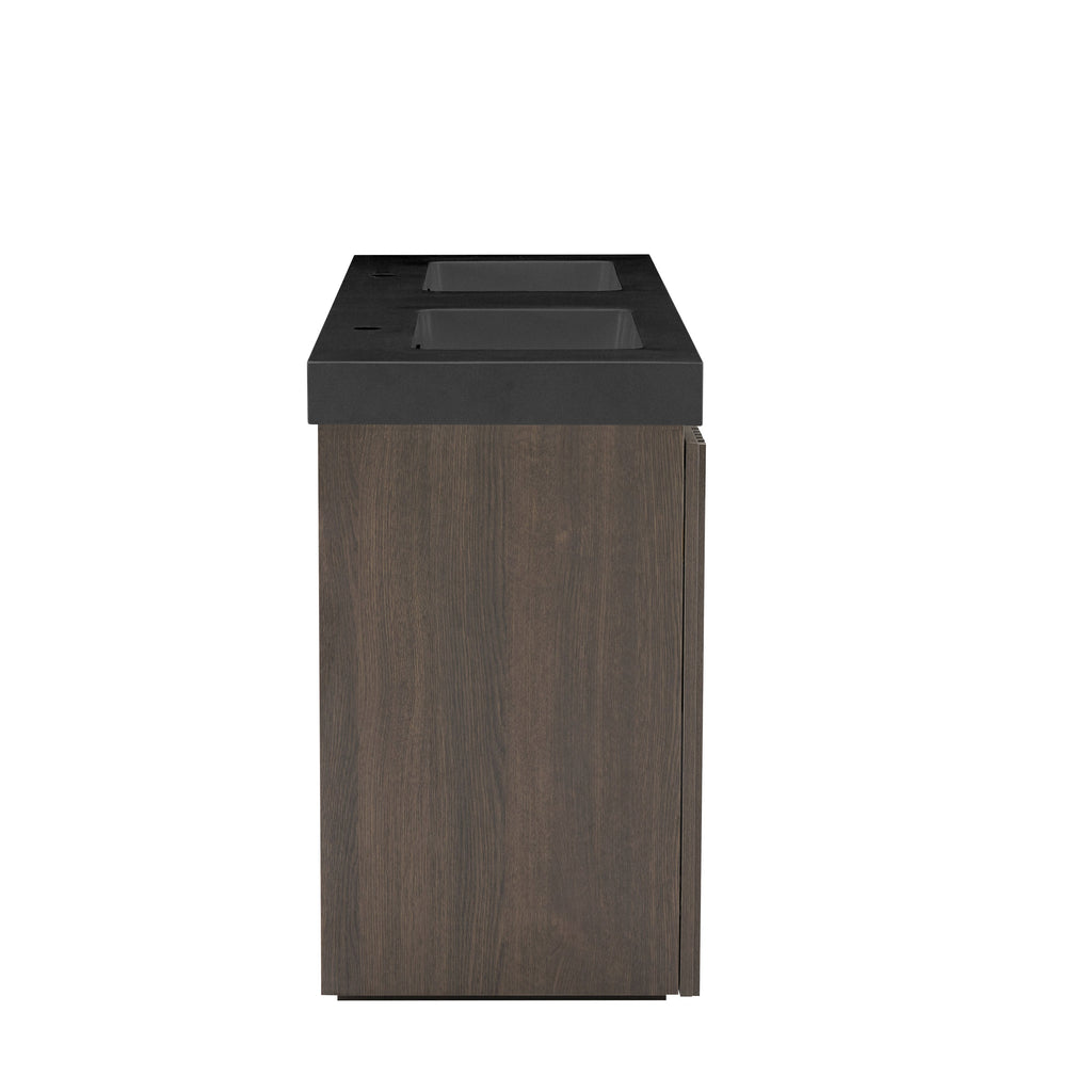 Galan 60" Smoked Bathroom Vanity