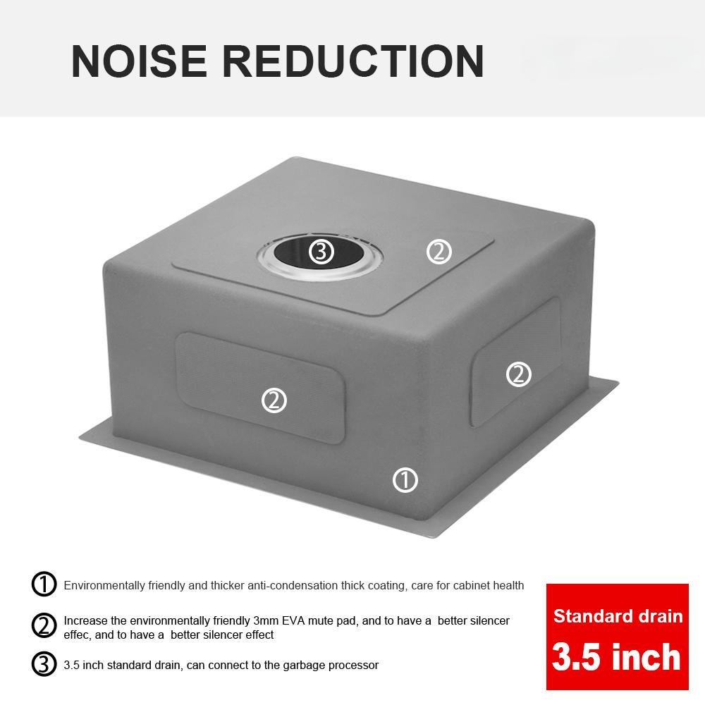 23 Inch Undermount Sink - Stainless Steel Kitchen Sink