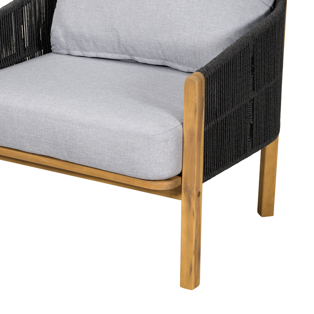 Grotta Outdoor Wood Club Chair