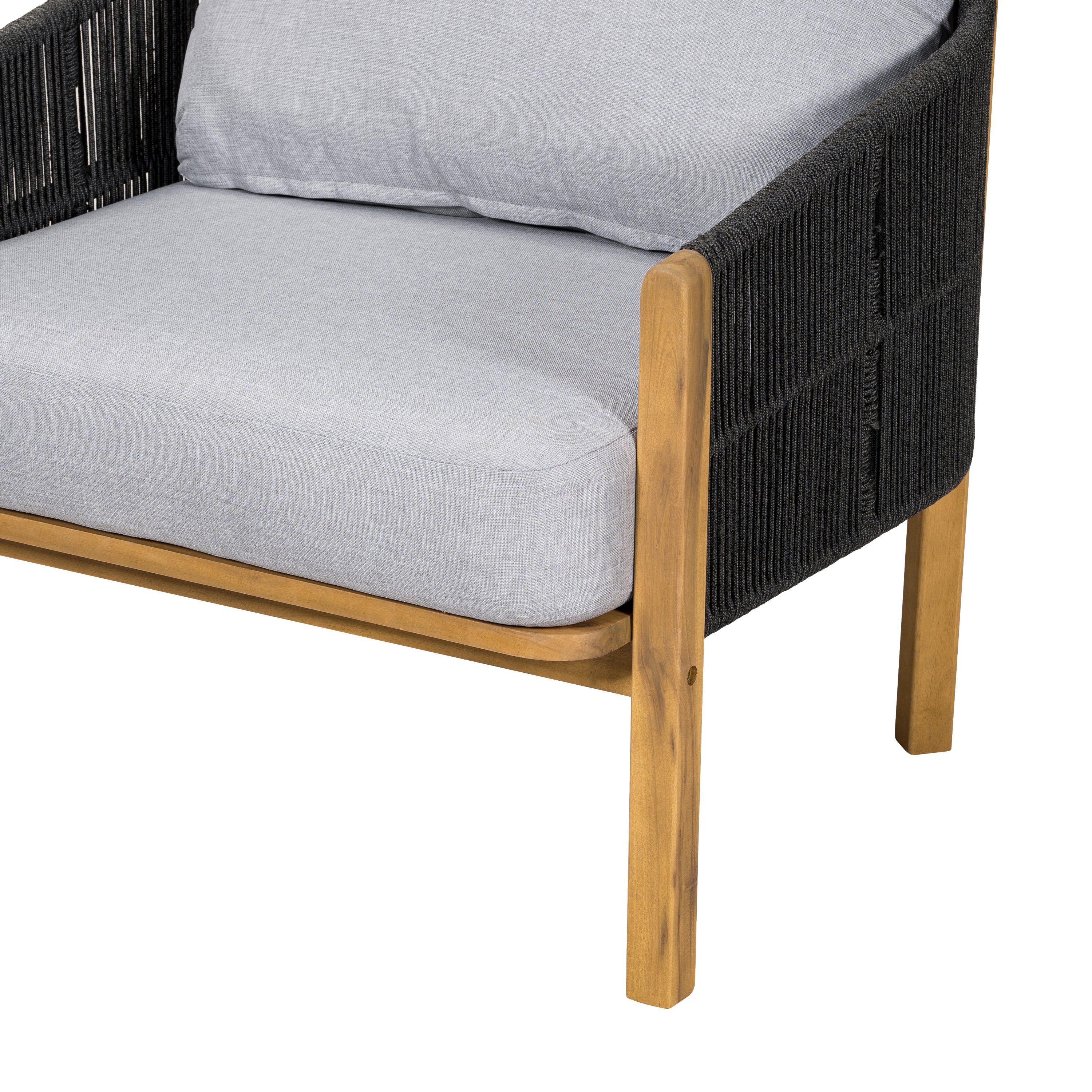 Grotta Outdoor Wood Club Chair