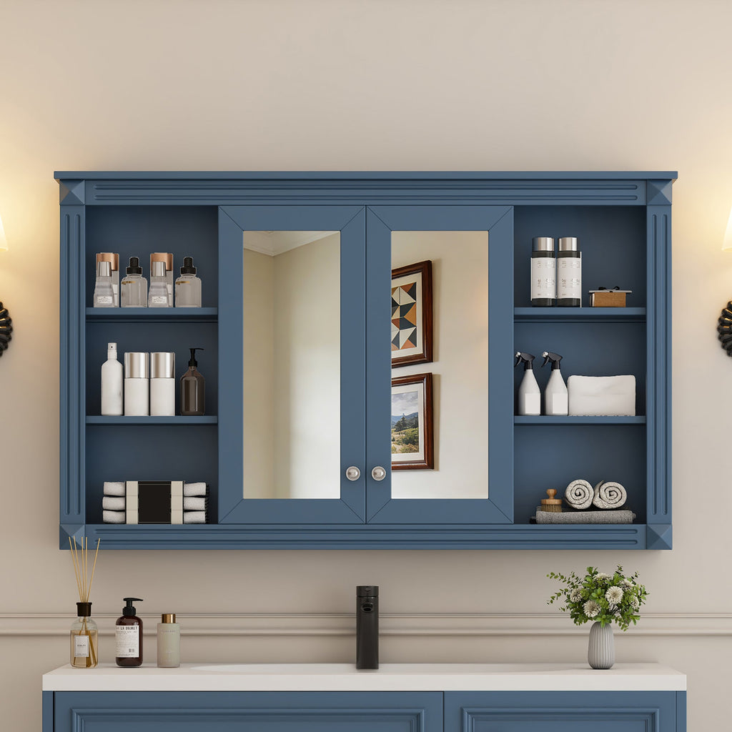 47 Inch Bathroom Mirror Cabinet with Storage