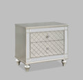Glam 2-Drawer Bedroom Nightstand