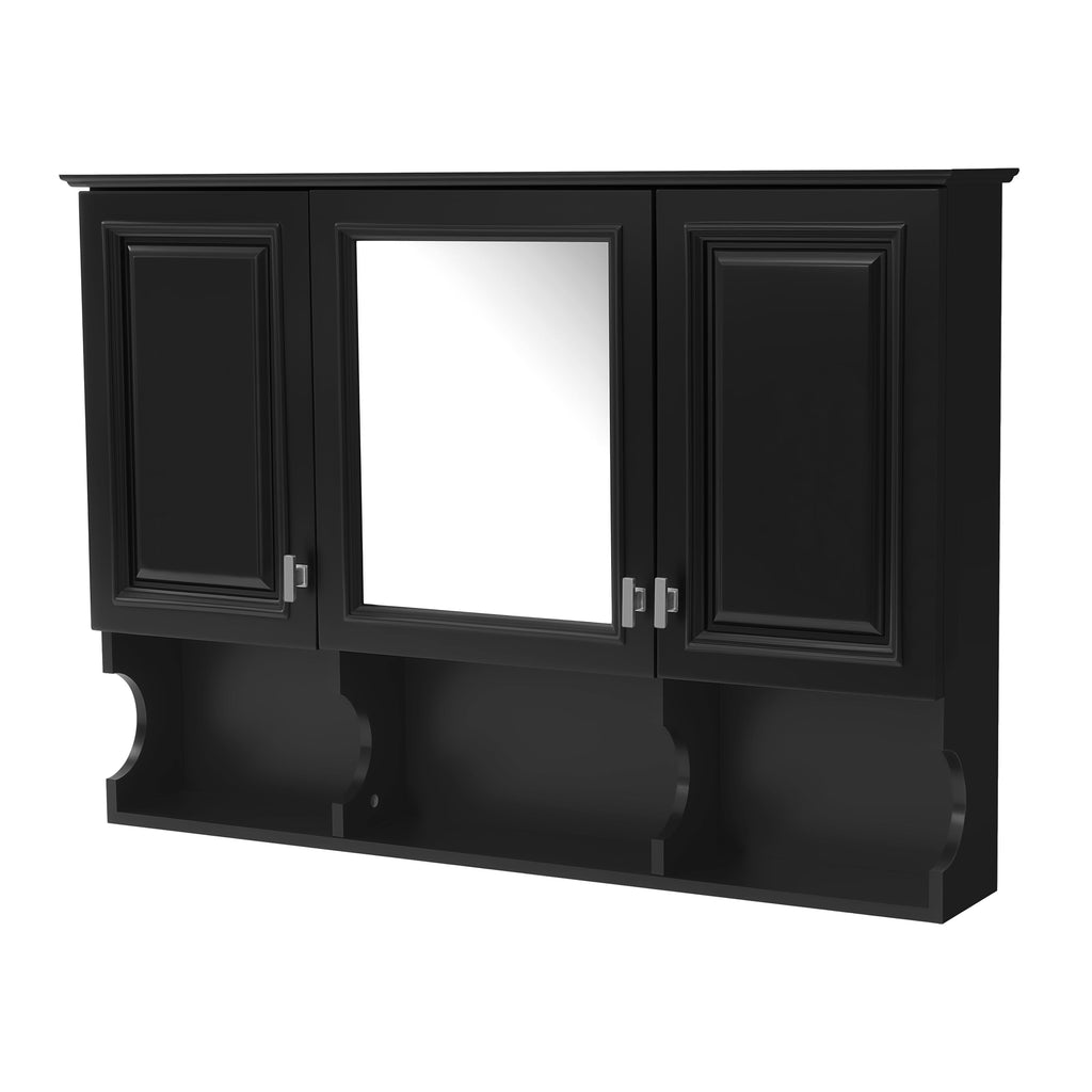 41 Inch Mirror Medicine Cabinet with Open Shelves