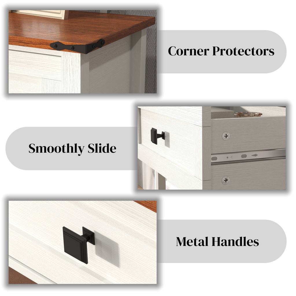 Farmhouse Style Console Table with 2 Drawers