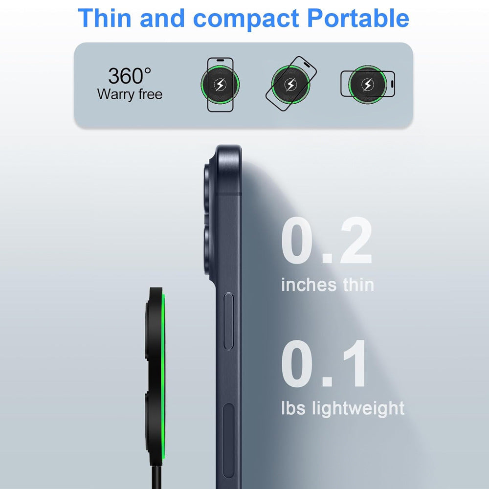 Fast-charging Portable Mini Wireless Phone Charger