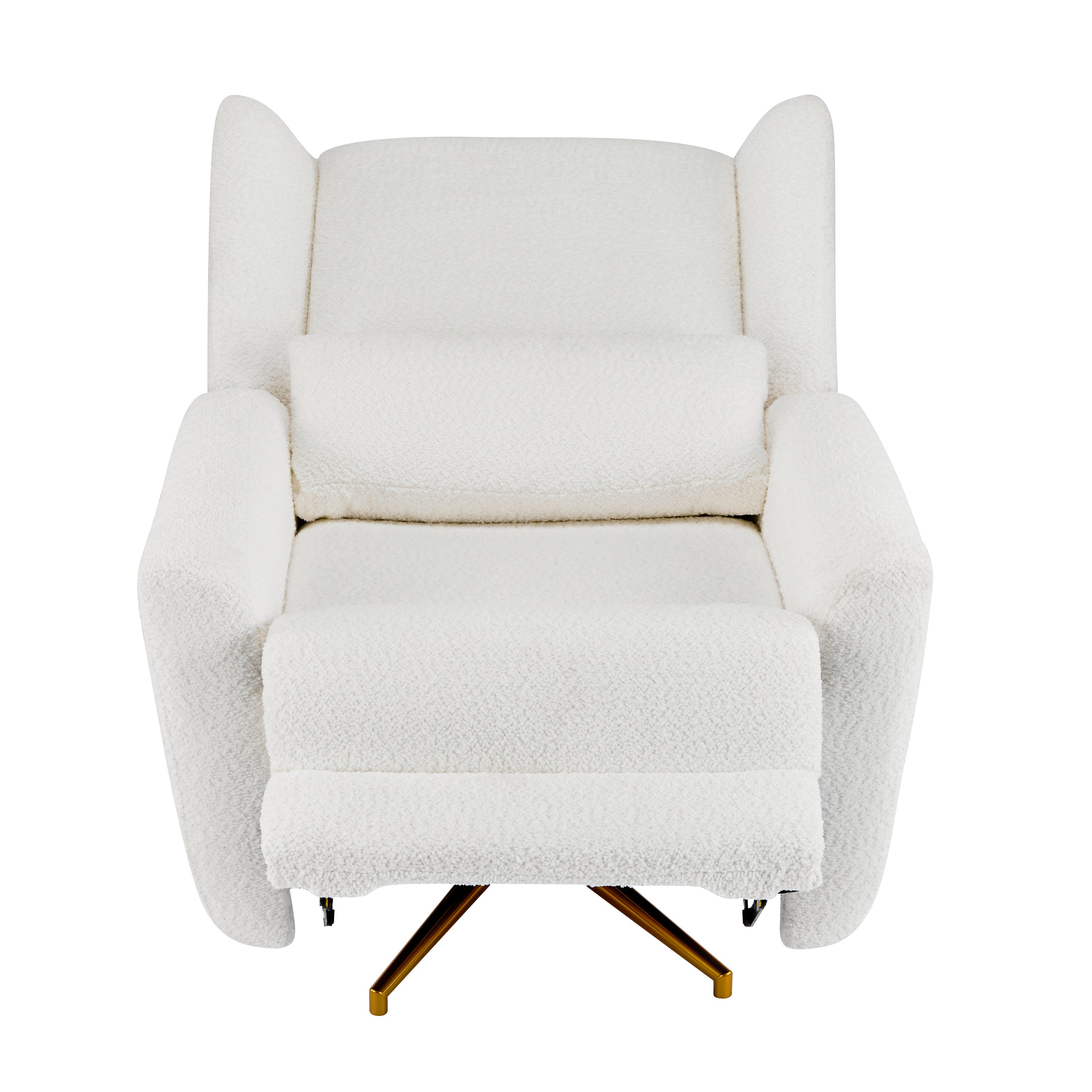 Power Recliner Chair Swivel, Boucle Upholstered