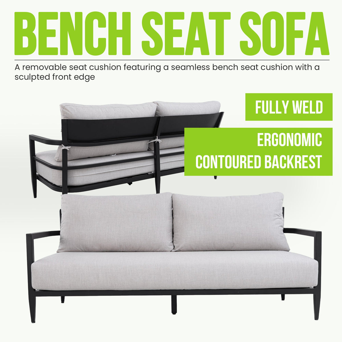 6PC Outdoor Conversation Set with Swivel Chairs & Sofa