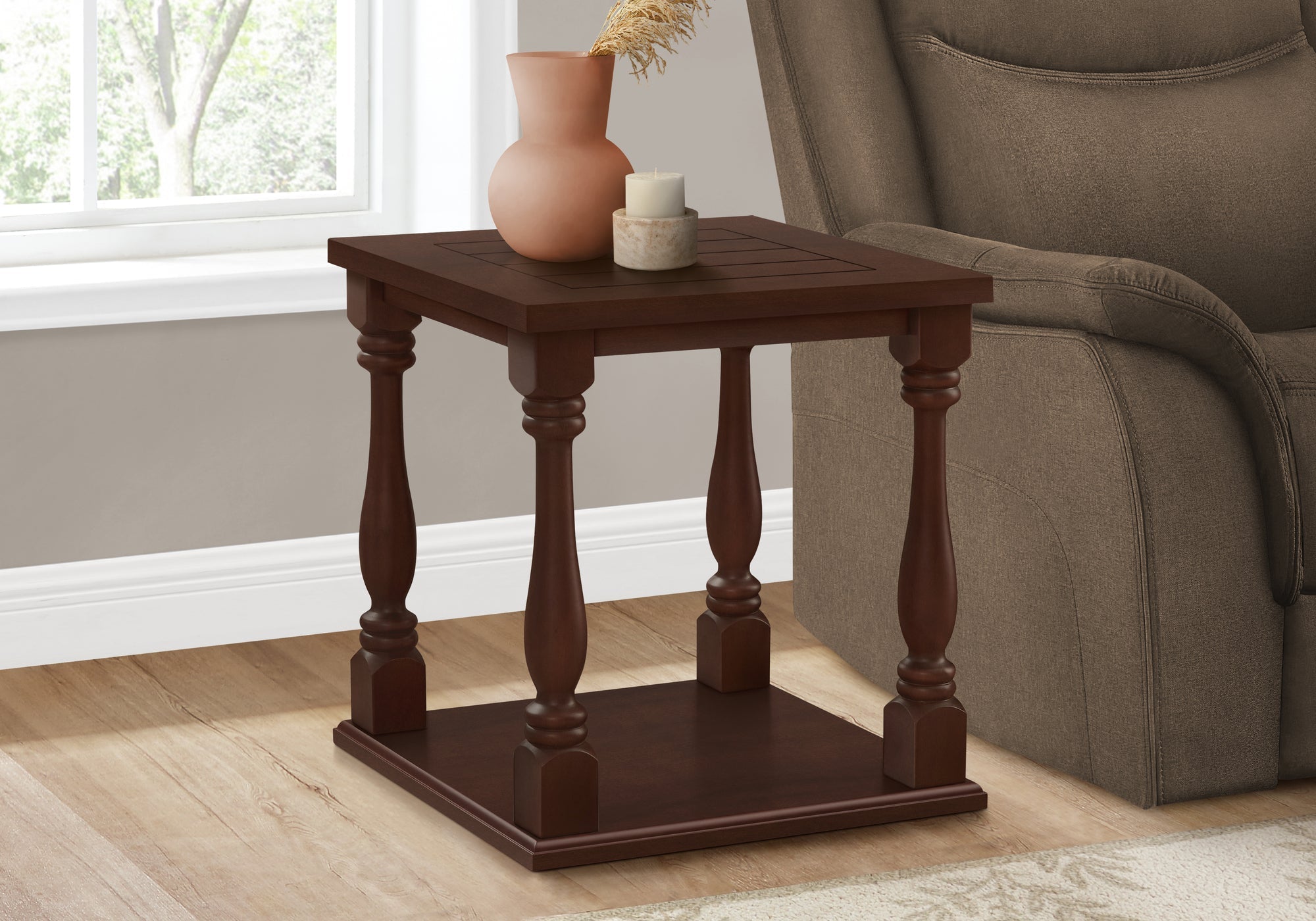 2 Tier Accent Table - Espresso or Walnut Finish