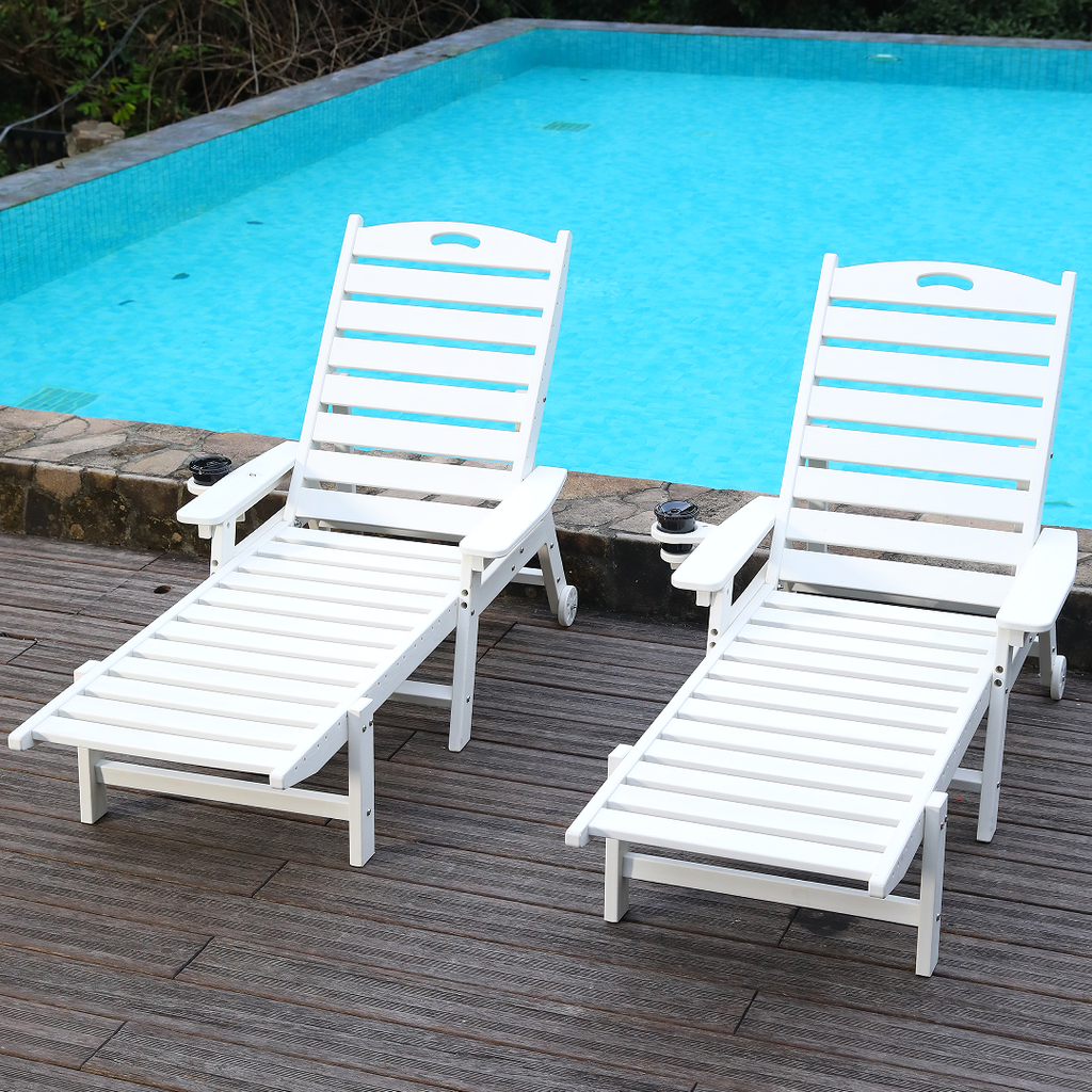 HDPE Chaise Lounge Chair for Outdoor Relaxation