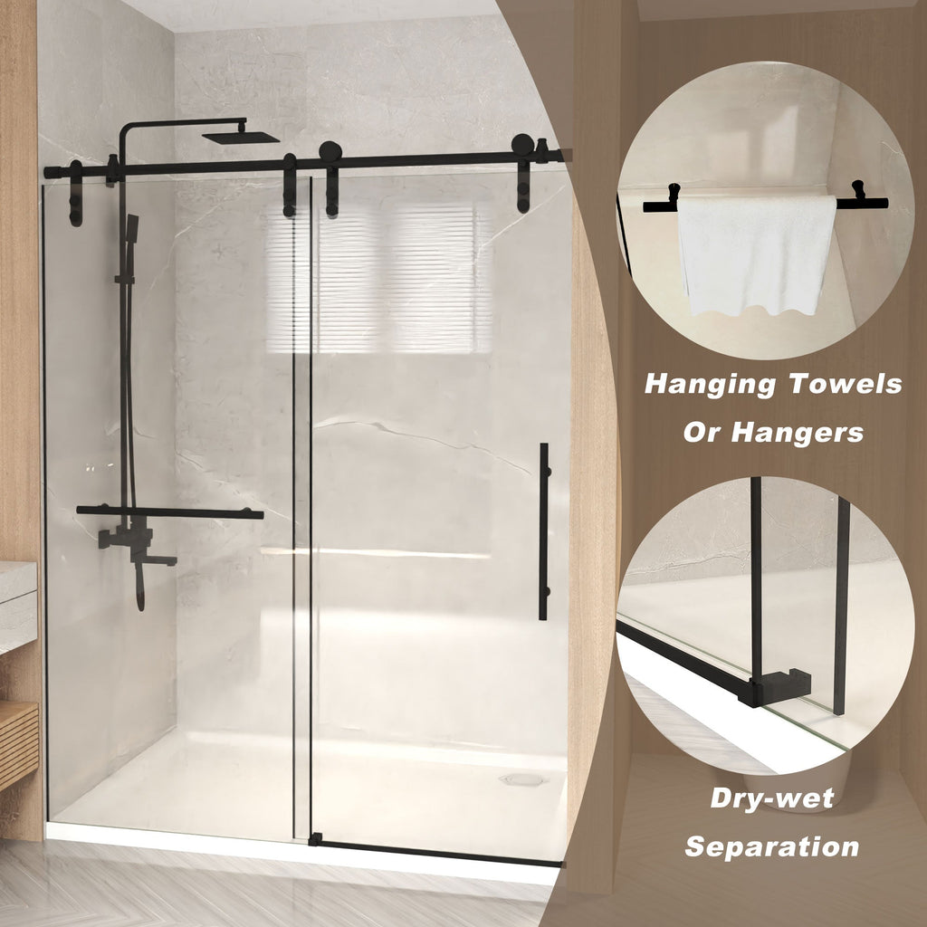 Frameless Sliding Shower Door - 44-48" x 76" H