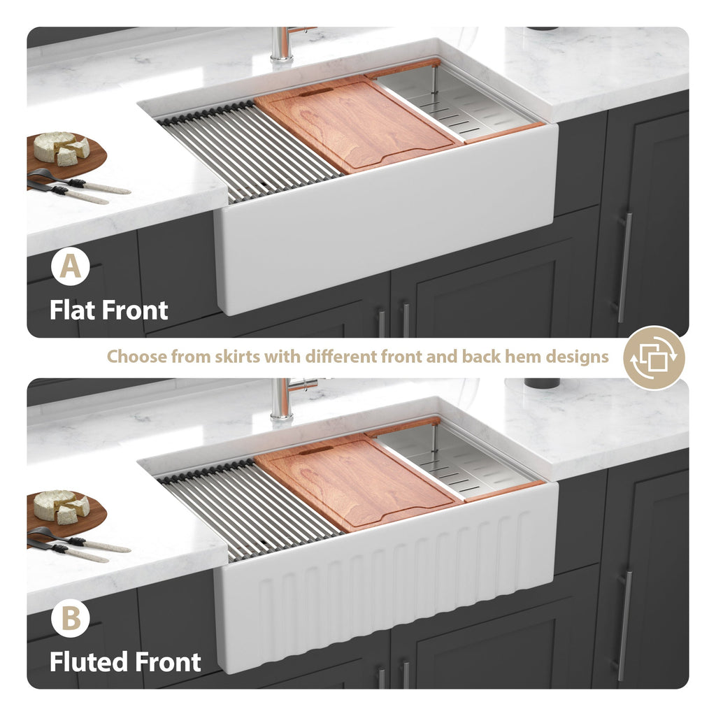 White Farmhouse Sink Workstation