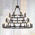 39.37 Inch 3 Tiers Wagon Wheel Chandelier