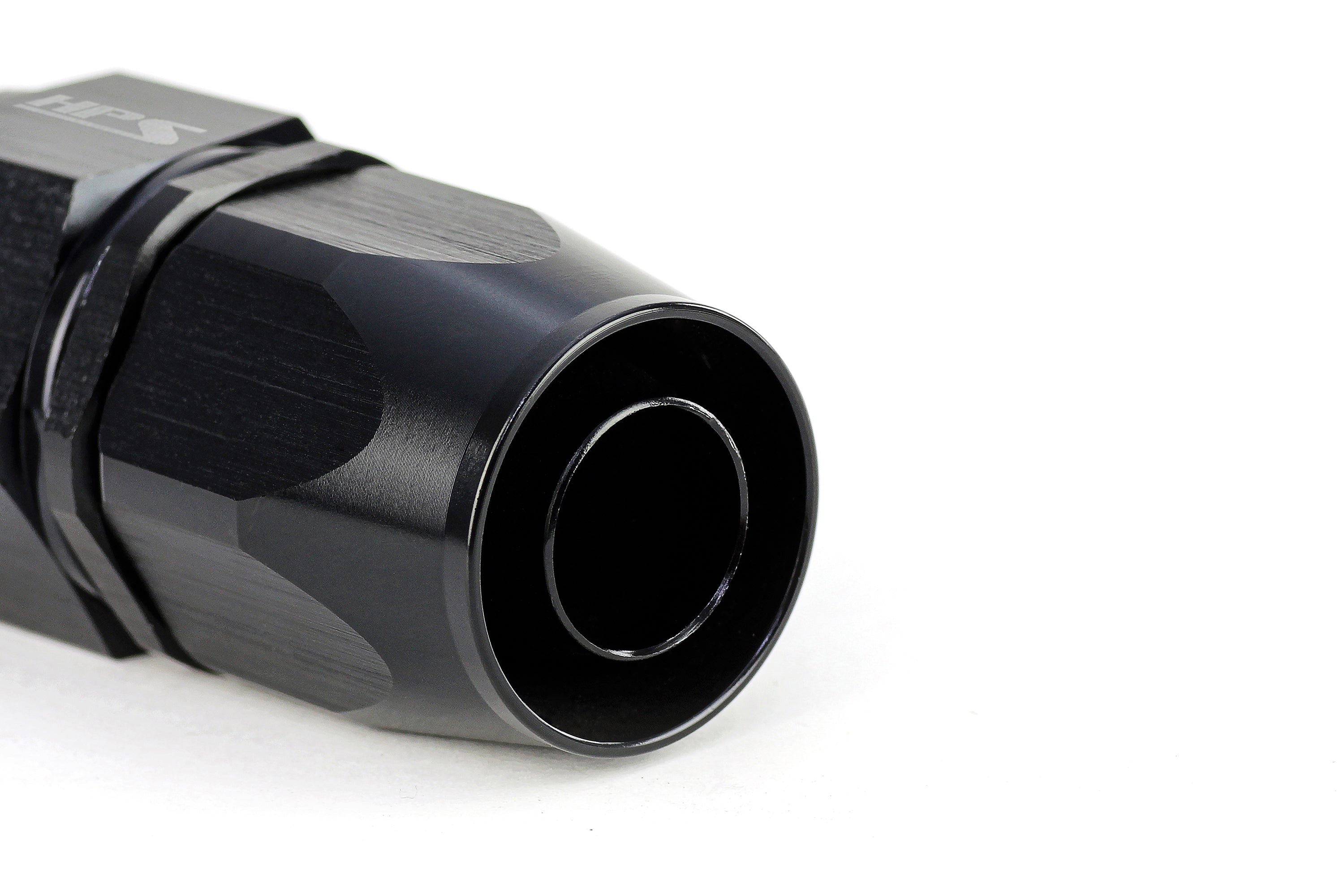 HPS Performance Products Compression Double Swivel Hose End to AN Female, Aluminum, Black