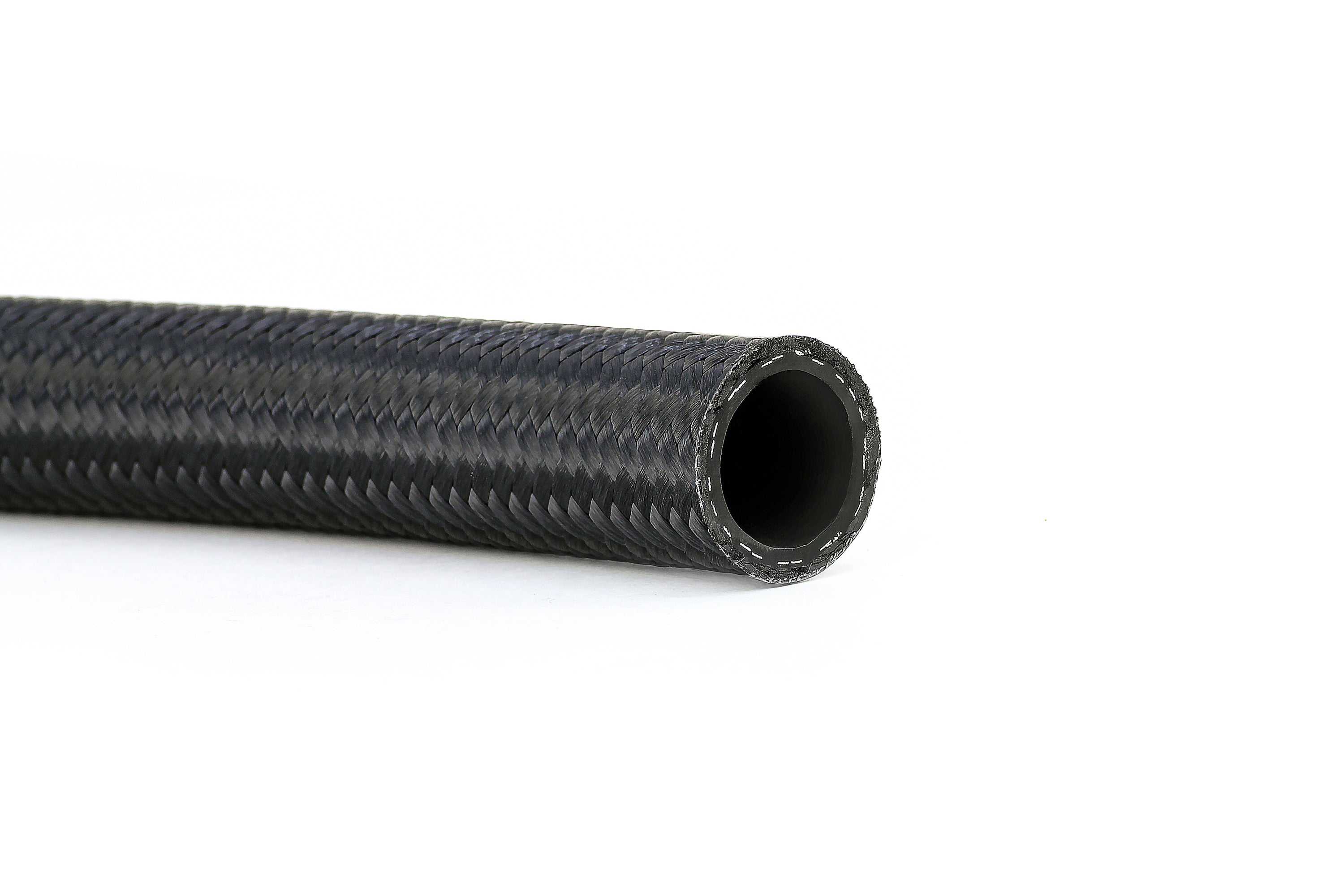 HPS Performance Products Nylon Stainless Steel Braided Hose, Black