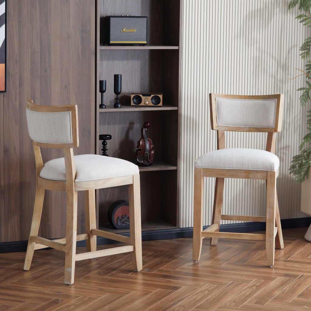 Upholstered Counter Height Bar Stools Set of 2