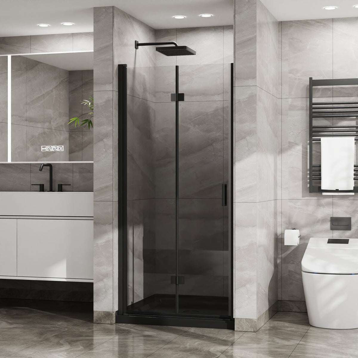 Goodyo 36"x 72" Frameless Glass Shower Door Bifold