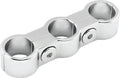 Bikers Choice Chrome Plain Oil Hose Seperator For 3 Hoses 489605