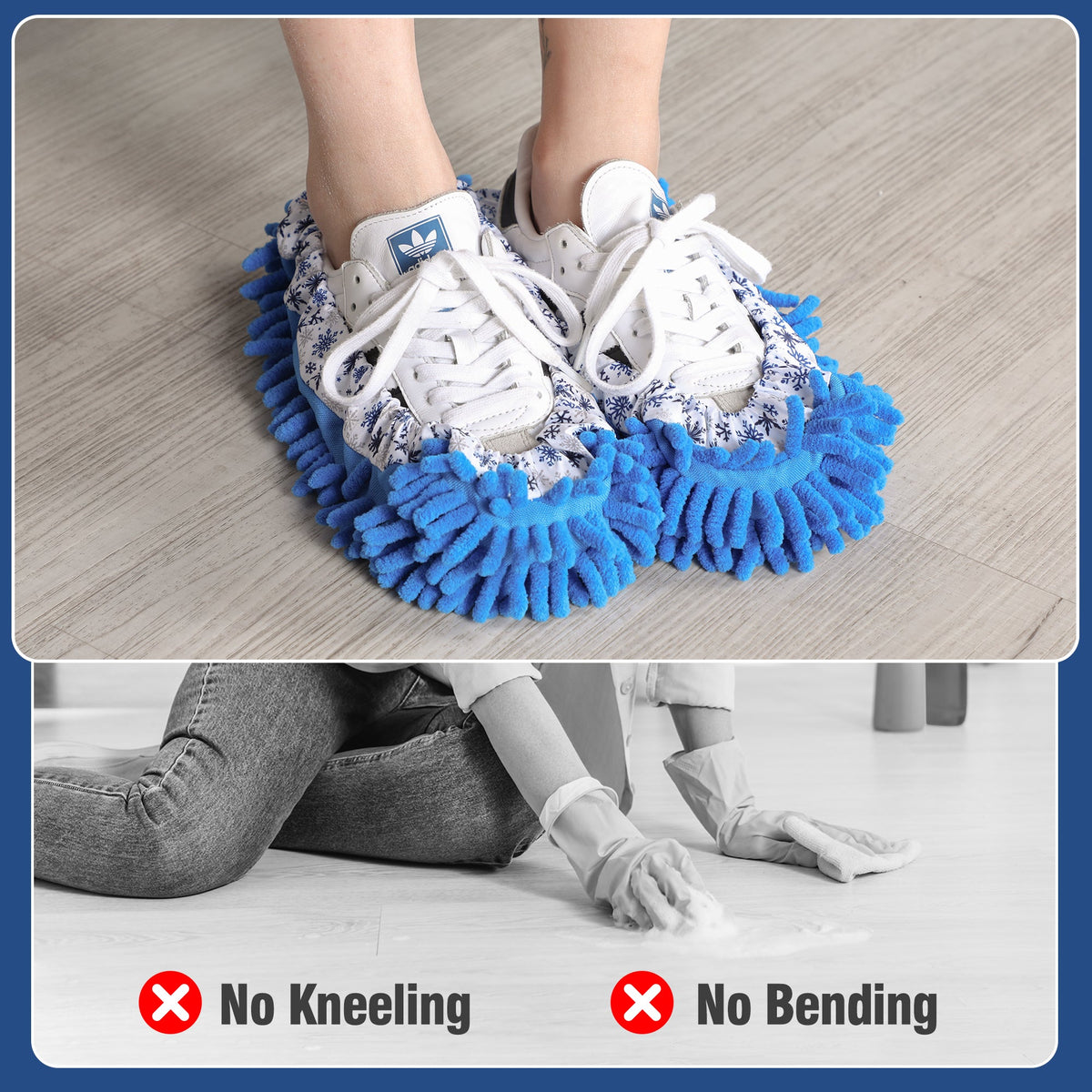 Microfiber Mop Slippers - Set of 3 for Effortless Cleaning