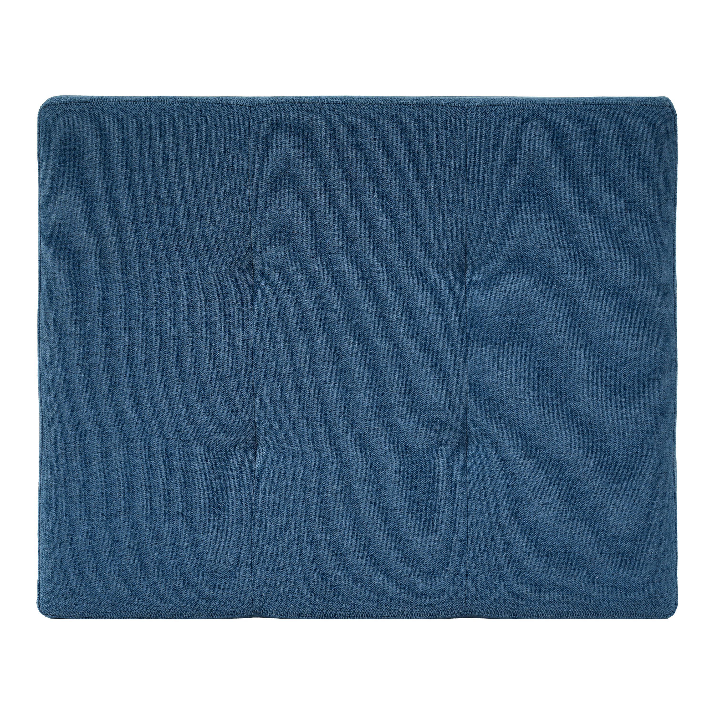 Navy Blue Tufted Ottoman
