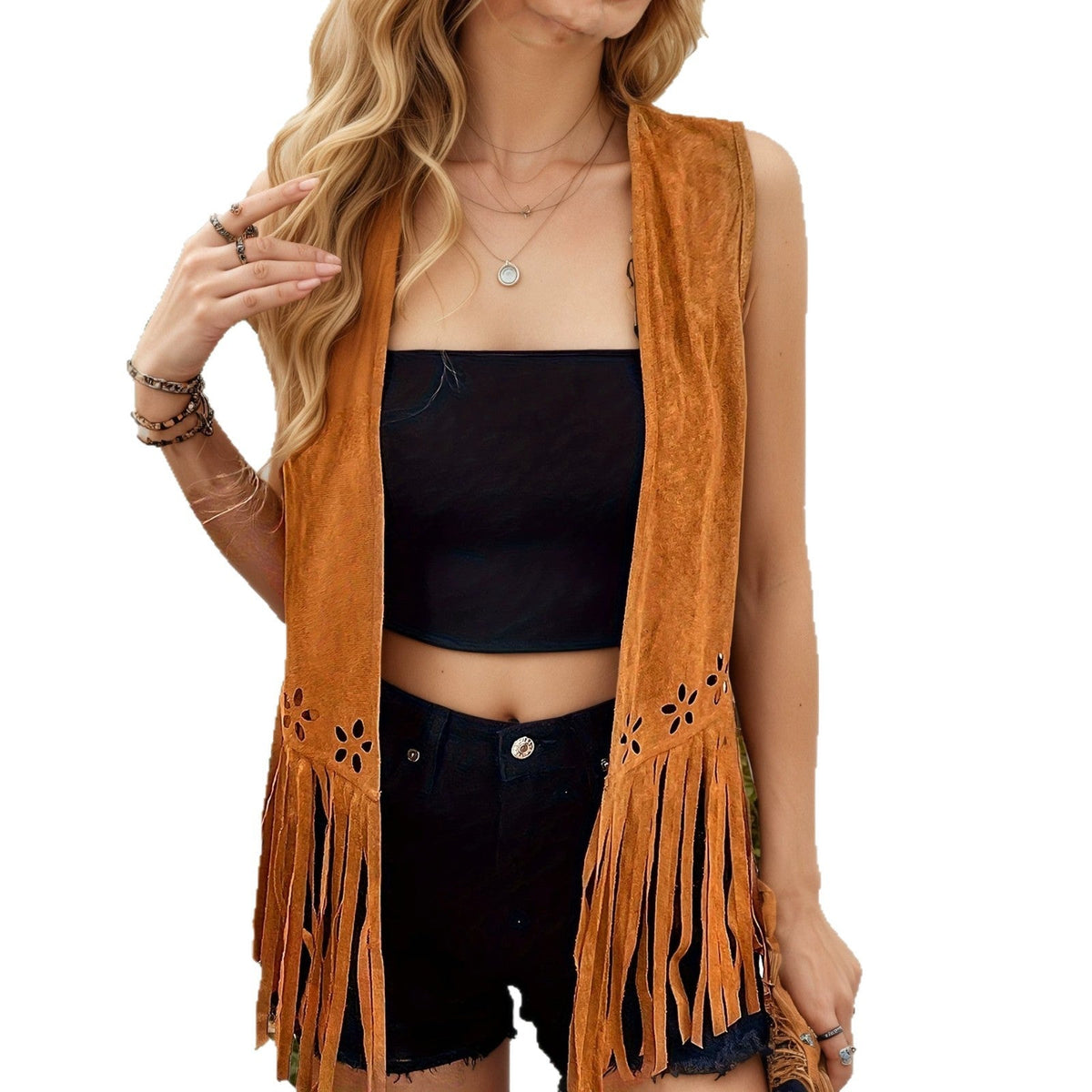 Casual Fashionable And Elegant Mid-length Cardigan Vest