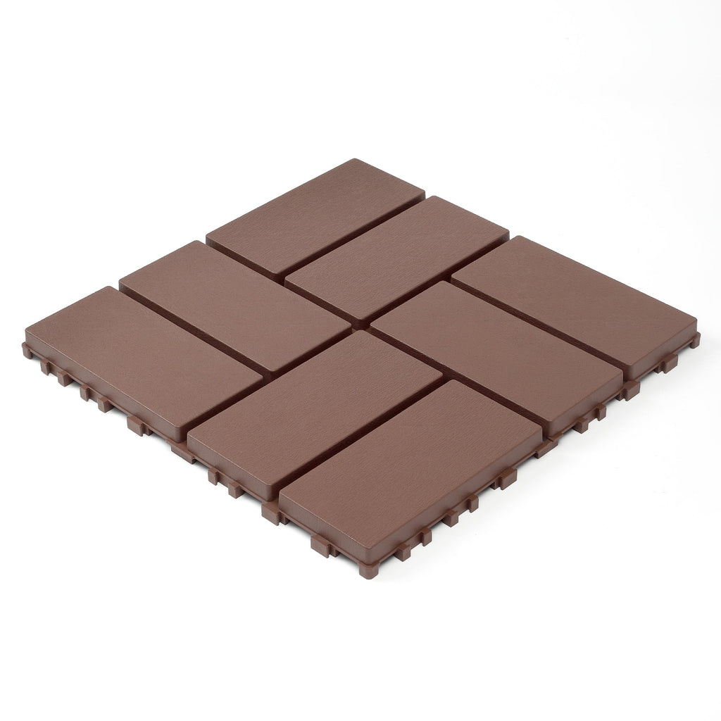 Plastic Interlocking Decking Tiles - 44 Packs
