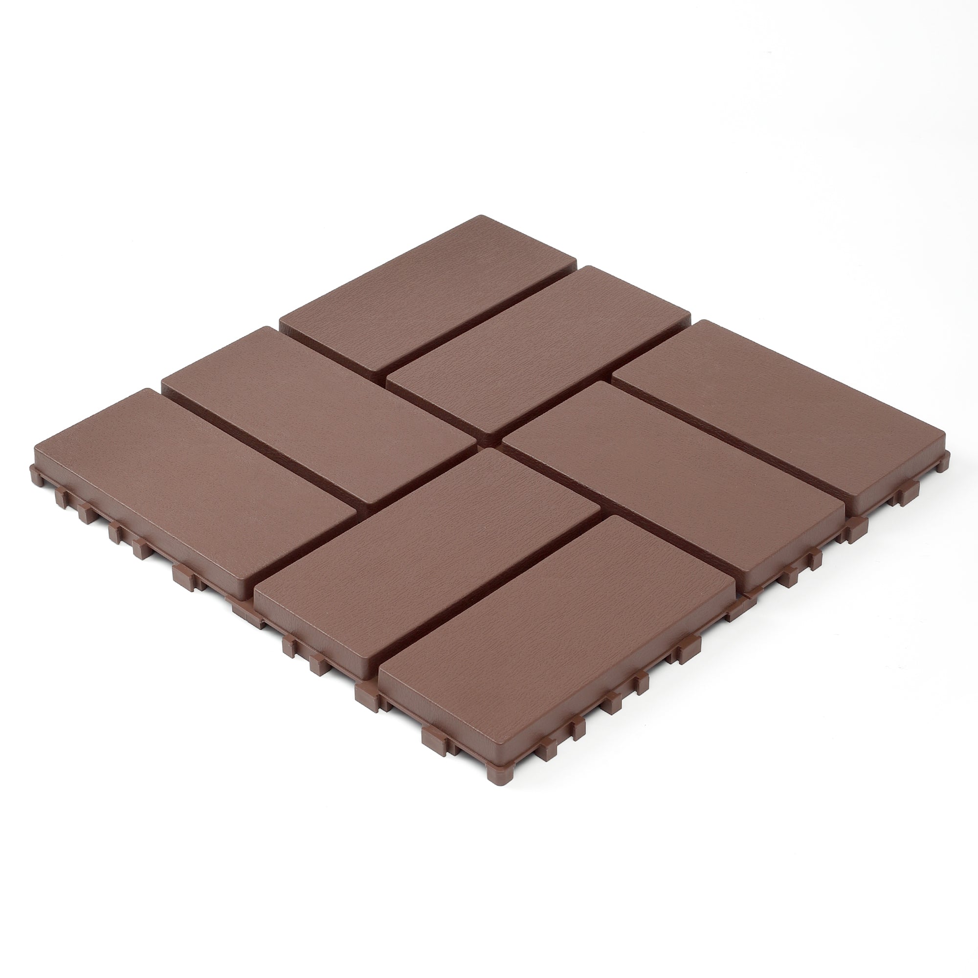 Plastic Interlocking Decking Tiles - 44 Packs