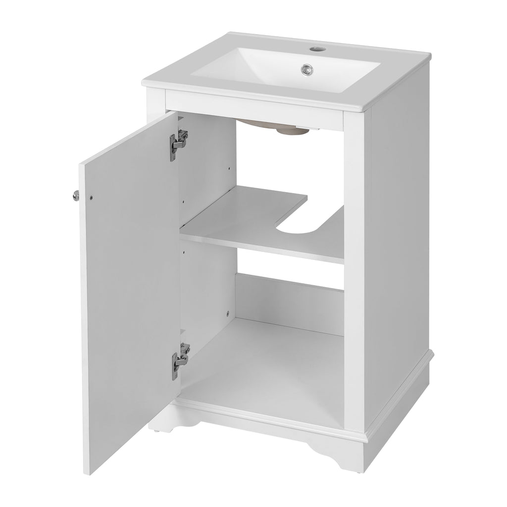 20-Inch Bathroom Vanity with Ceramic Sink