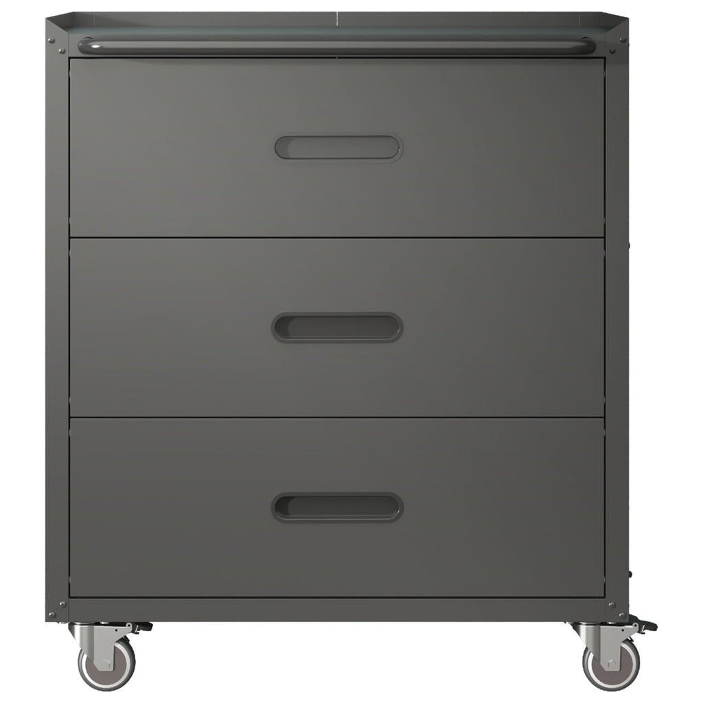 Heavy-Duty Metal Storage Cabinet with Wheels