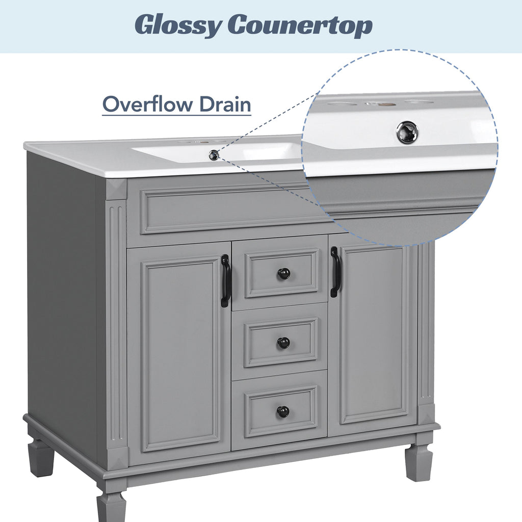 36" Bathroom Vanity with Top Sink