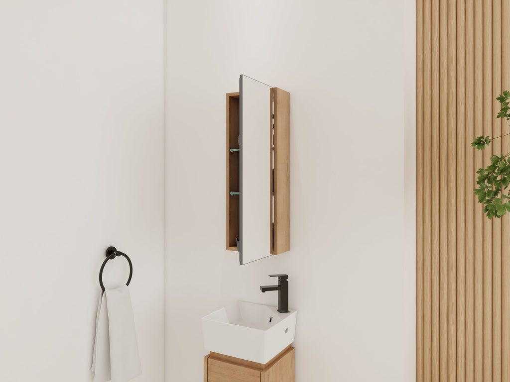 10" Bathroom Mirror Cabinet with Storage