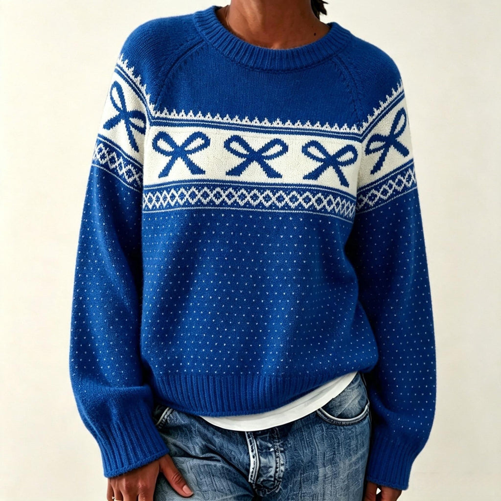 Cross-border AutumnWinter Women's Jacquard Knitted Sweater For Women